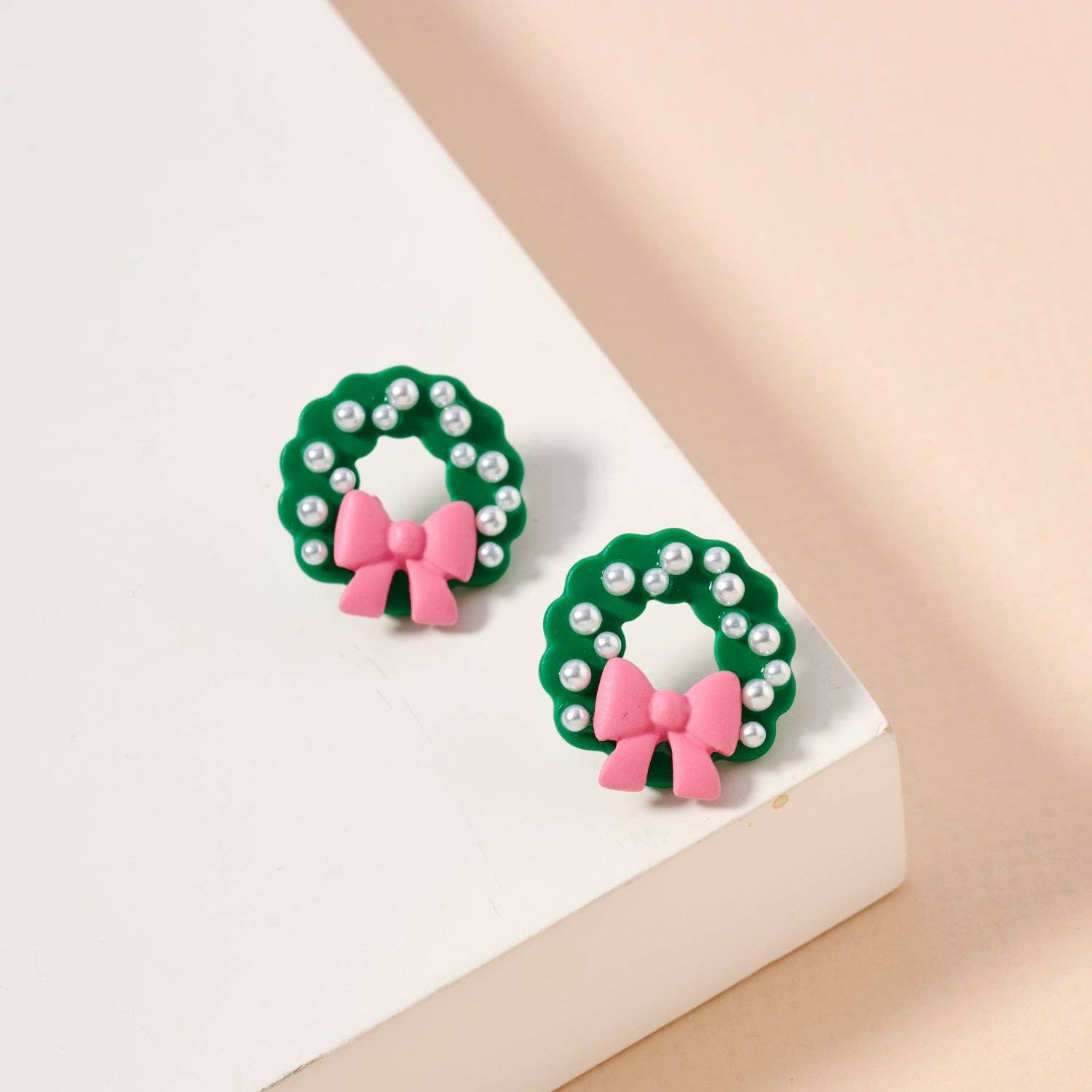 Christmas Decor Enamel Stud Earrings