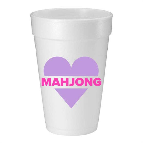 HEART MAHJONG REVERSE COLOR FOAM CUPs