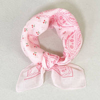 Cherry & Paisley Floral Bandana Head Wrap Square Scarf