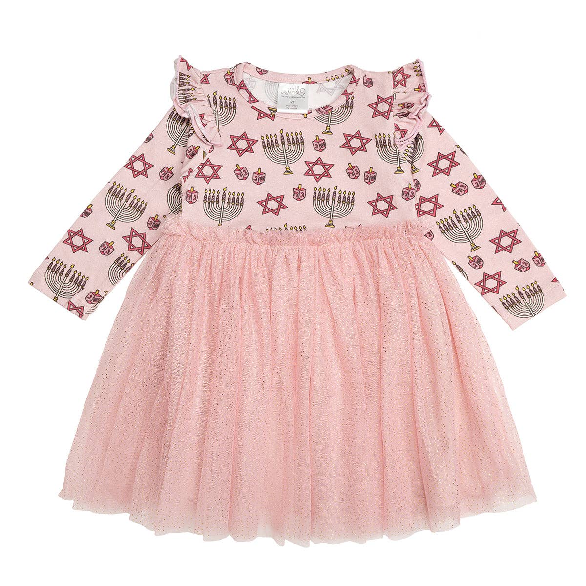 Hanukkah Long Sleeve Tutu Dress - Kids Tutu Dress - Holiday