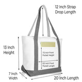 DALIX Daily Shoulder Tote Bag Premium Cotton
