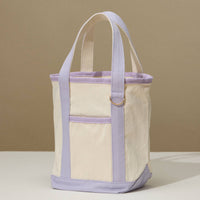 Everywhere-Carry Canvas Tote Bag with Charm Holder