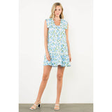 Sleeveless Flower Print Dress