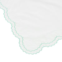 Double Scallop Embroidered Percale Euro Sham Pair