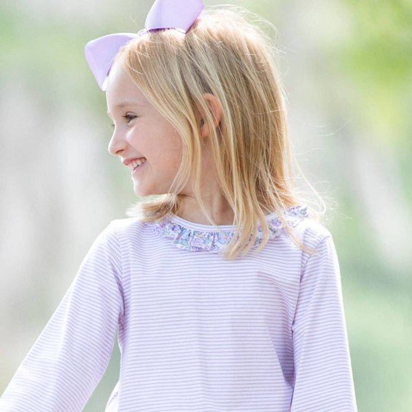 Lavender Ruffle Top
