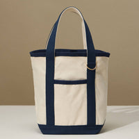Everywhere-Carry Canvas Tote Bag with Charm Holder