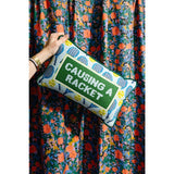 Causing A Racket Needlepoint Pillow