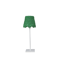 Lampshade Scalloped Twisted Green Paper