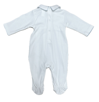 Boys Hand Smocked Footie 100% Pima Celine & Tom Collection