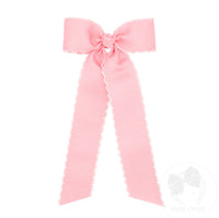 Wee Ones Girls Grosgrain Bow With Streamers