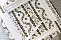 WHOLESALE Scalloped Square Table Topper | Boxwood Garden - Espresso