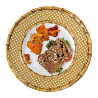 Caning Melamine Dinner Plate - Natural