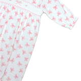 Day gown Pink bows print 100% Pima Cotton