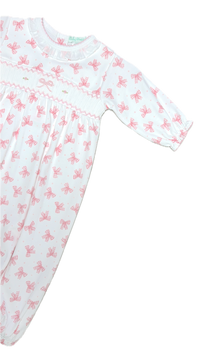 Day gown Pink bows print 100% Pima Cotton