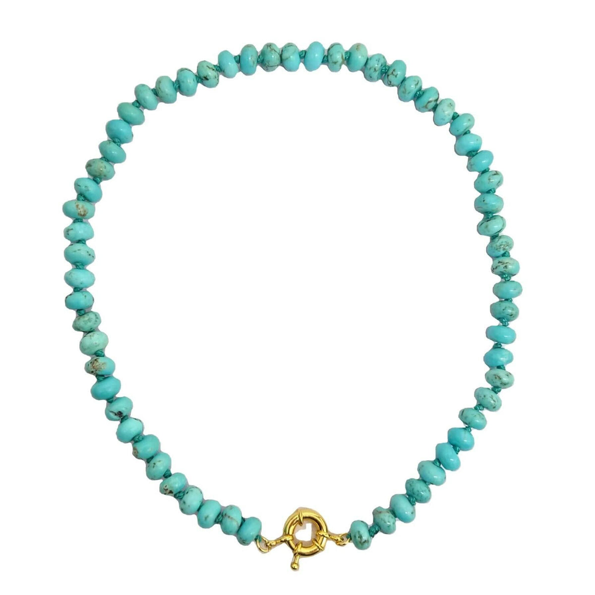 Eternal Turquoise Beaded Knotted Necklace