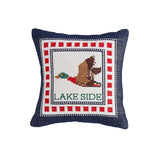 Lake Side Embroidred zMini Pillow