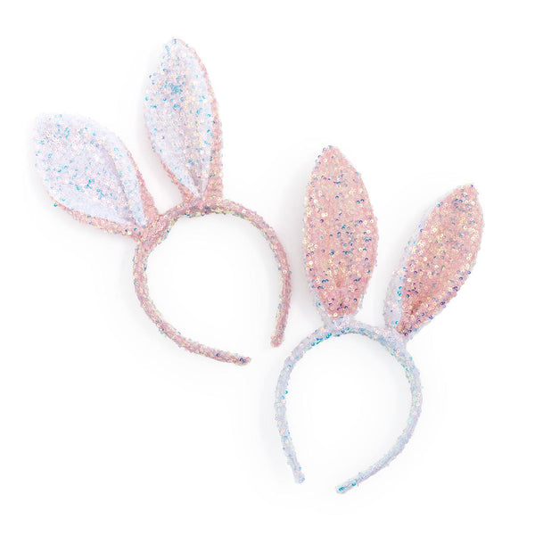 IRIDESCENT SEQUIN BUNNY EARS HEADBAND