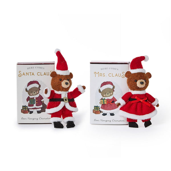 Santa Bear Ornament in Gift Box