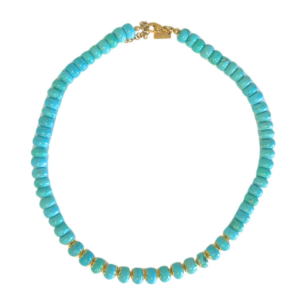 Golden Horizon Turquoise Beaded Necklace