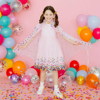 Pink Confetti Cape - Kids Dress Up Cape