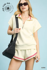 Ruffle Trim Athletic Shorts