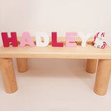 Personalized Puzzle Name Bench (Uper Case + 1 sign )