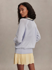 Maurice V-Neck Sweater - Xenon Blue