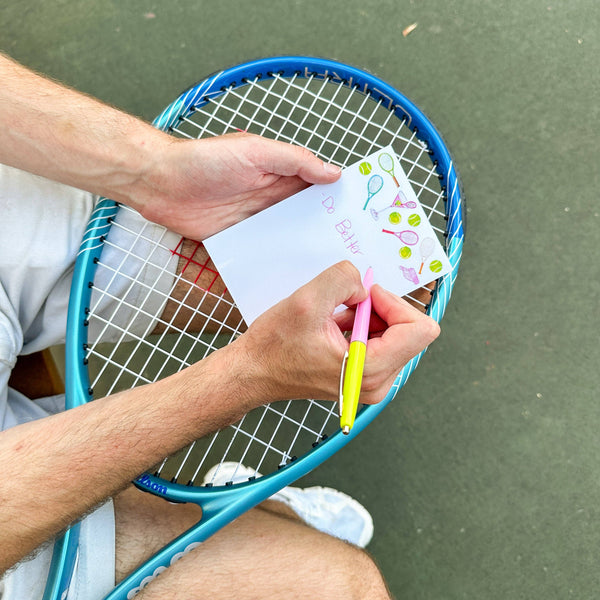 Tennis & Cocktails Pattern Notepad