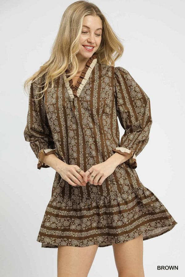 Brown Mix Dress