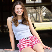 Red Striped Gingham Boxer Short