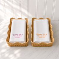 Hurry Back Linen Hand Towels