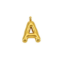 Puffy Gold Letter Pendant