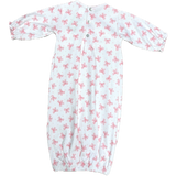 Day gown Pink bows print 100% Pima Cotton