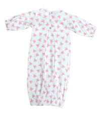 Day gown Pink bows print 100% Pima Cotton