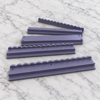 Scalloped Solid Wood Tile Racks with Pushers (Set of 4)