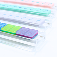 MAHJONG RACKS | Premium Acrylic | 4 Racks + 4 Pushers: Tortoiseshell