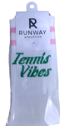 Tennis Socks - Tennis Vibes White/Pink/Green