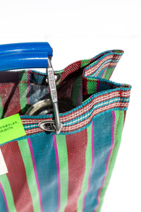 RECYCLED PLASTIC STRIPE BAG - Square