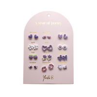 Stainless Steel Earrings - A Year of Purple Poetry