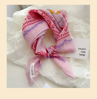 Pink fairy tale Floral Bandana Square scarf