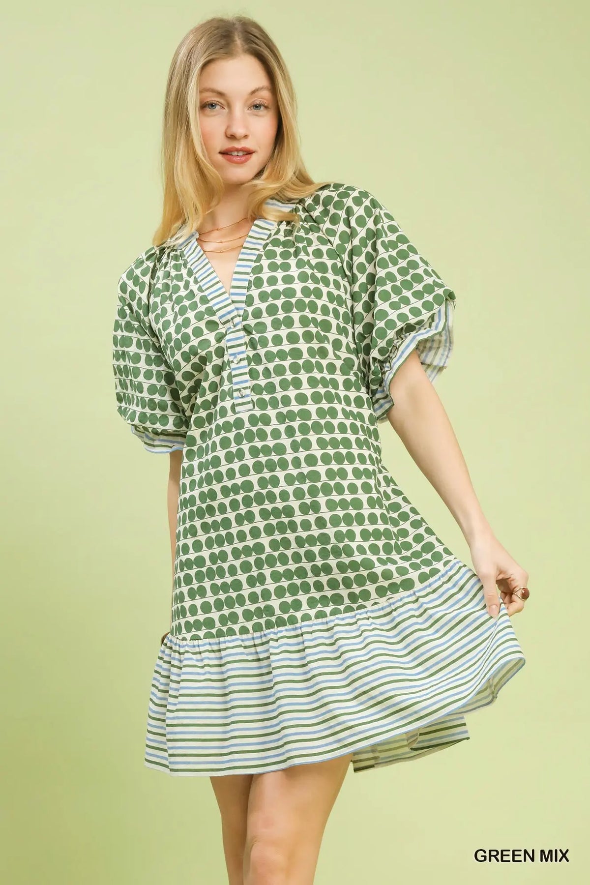 Green Mix Dress