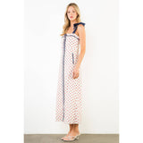 Polkadot Dress With Shoulder Strap Tie