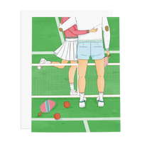 Best Match Pickleball Couple Greeting Card