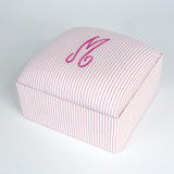 Monogram Pink Gingham Jewelry Box