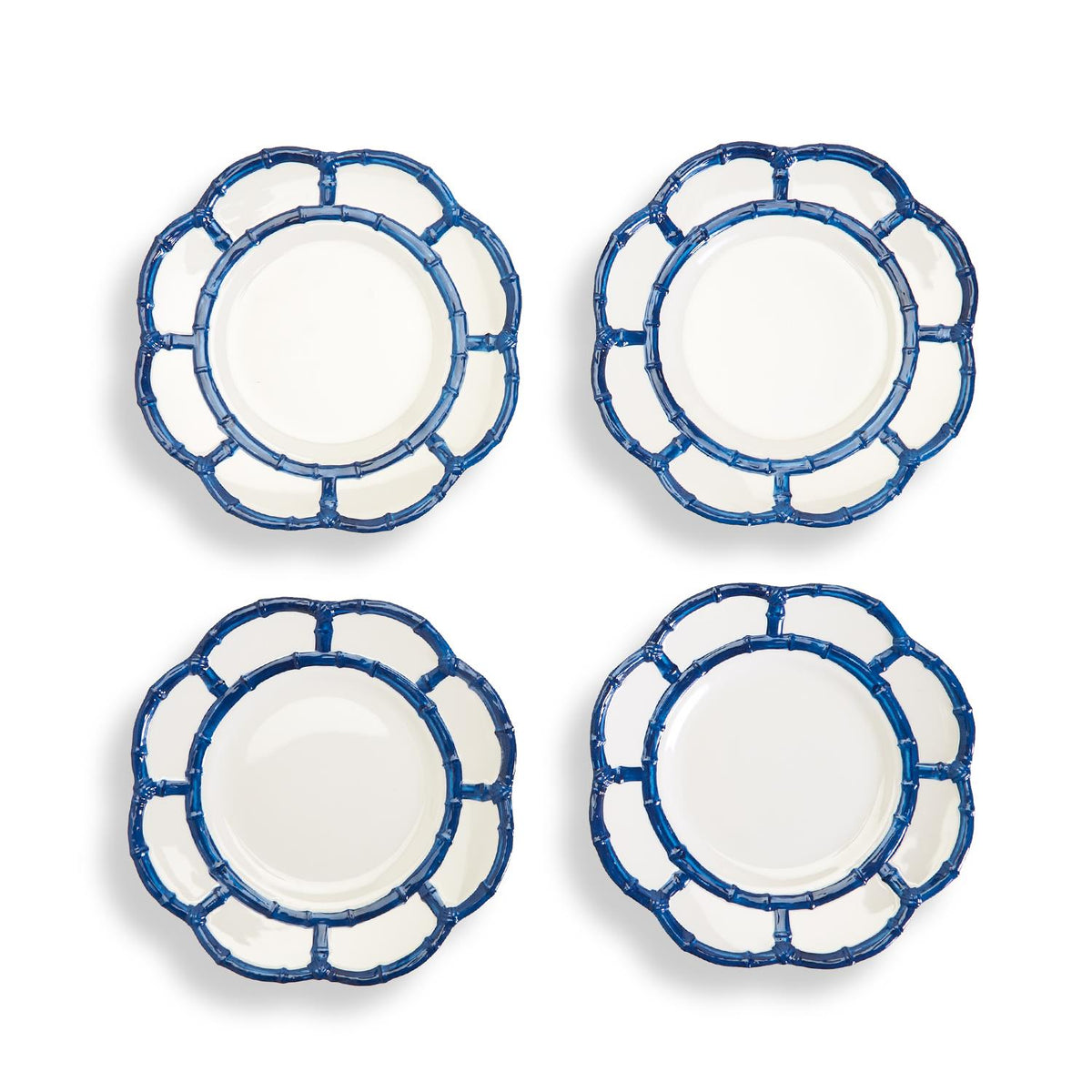 Blue Bamboo Touch Salad / Dessert Plate St of 4