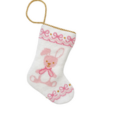 Baby Bunny in Pink Bauble Stocking