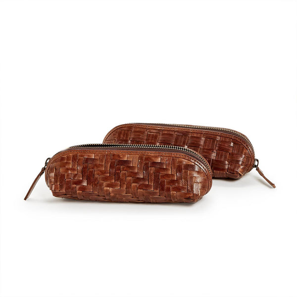 Chestnut Leather Pencil Case
