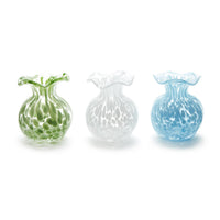 Ruffled Edge Spotted Vase
