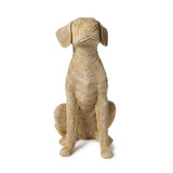 Basket Weave Pattern Sitting Dog