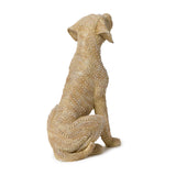 Basket Weave Pattern Sitting Dog